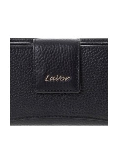 Lavor Μικρό Δερμάτινο Γυναικείο Πορτοφόλι με RFID Μαύρο