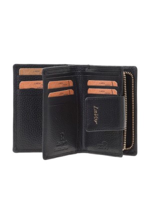 Lavor Μικρό Δερμάτινο Γυναικείο Πορτοφόλι με RFID Μαύρο