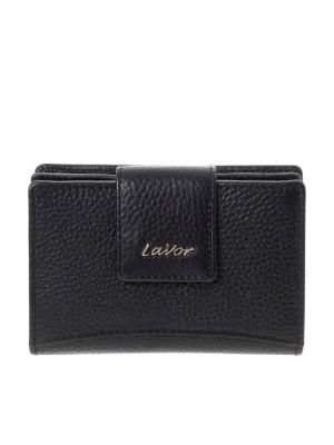 Lavor Μικρό Δερμάτινο Γυναικείο Πορτοφόλι με RFID Μαύρο