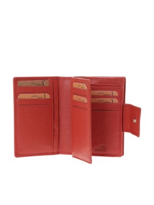 Lavor Μικρό Δερμάτινο Γυναικείο Πορτοφόλι με RFID Τερακότα