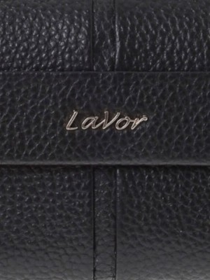 Lavor Μεγάλο Δερμάτινο Γυναικείο Πορτοφόλι με RFID Μαύρο