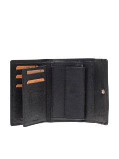 Lavor Μεγάλο Δερμάτινο Γυναικείο Πορτοφόλι με RFID Μαύρο