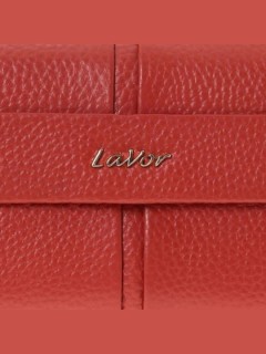 Lavor Μεγάλο Δερμάτινο Γυναικείο Πορτοφόλι με RFID Τερακότα