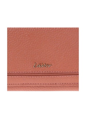 Lavor Μεγάλο Δερμάτινο Γυναικείο Πορτοφόλι με RFID Ροζ