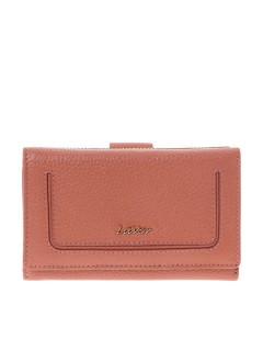 Lavor Μεγάλο Δερμάτινο Γυναικείο Πορτοφόλι με RFID Ροζ