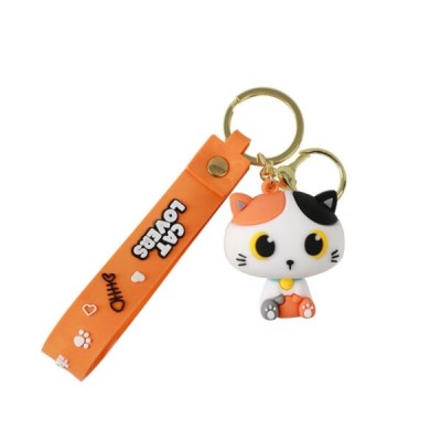 I-Total Μπρελόκ Γάτα Πορτοκαλί-Λευκό XL2945