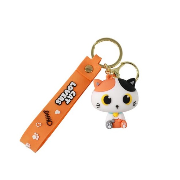 I-Total Μπρελόκ Γάτα Πορτοκαλί-Λευκό XL2945