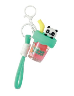 I-Total Μπρελόκ Bubble Tea Πάντα Λευκό-Πετρόλ XL3082