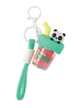 I-Total Μπρελόκ Bubble Tea Πάντα Λευκό-Πετρόλ XL3082