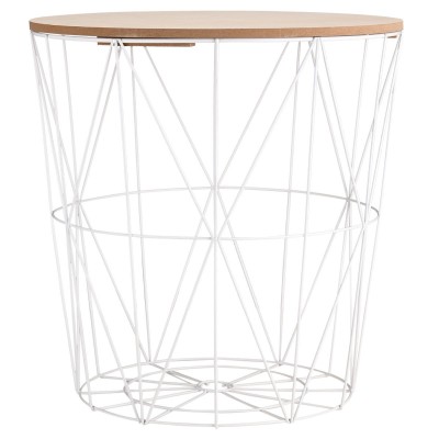 ΒΟΗΘΗΤΙΚΟ ΤΡΑΠΕΖΑΚΙ ΜΕ ΑΠΟΘΗΚΕΥΤΙΚΟ ΧΩΡΟ ΛΕΥΚΟ