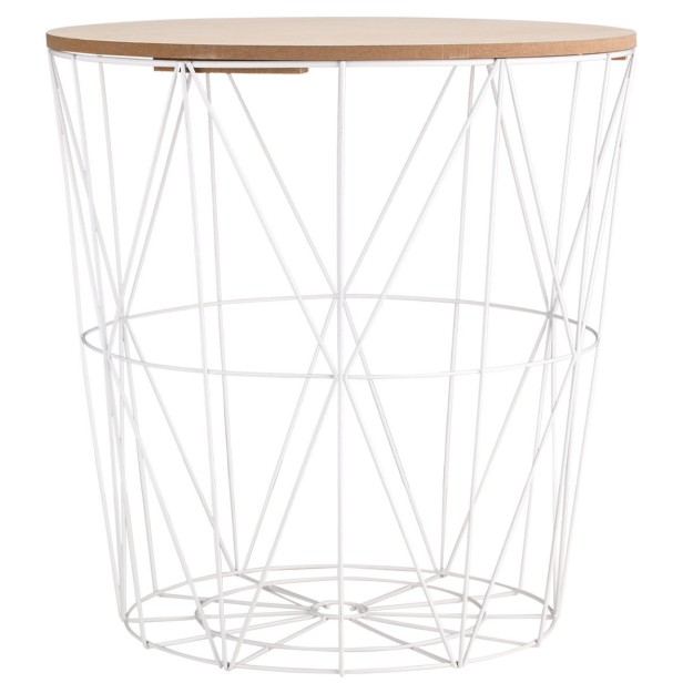 ΒΟΗΘΗΤΙΚΟ ΤΡΑΠΕΖΑΚΙ ΜΕ ΑΠΟΘΗΚΕΥΤΙΚΟ ΧΩΡΟ ΛΕΥΚΟ