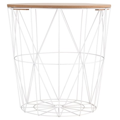 ΒΟΗΘΗΤΙΚΟ ΤΡΑΠΕΖΑΚΙ ΜΕ ΑΠΟΘΗΚΕΥΤΙΚΟ ΧΩΡΟ ΛΕΥΚΟ