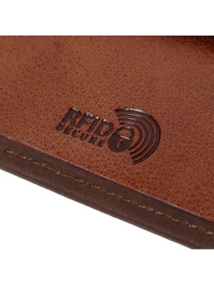 Lavor Δερμάτινο Ανδρικό Πορτοφόλι με RFID Καφέ 1-6172