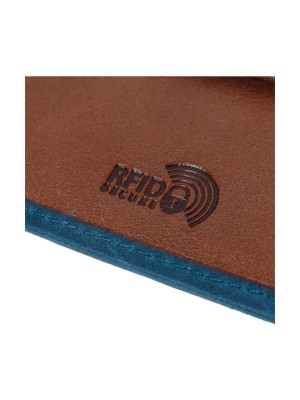 Lavor Δερμάτινο Ανδρικό Πορτοφόλι με RFID Μπλε 1-6172