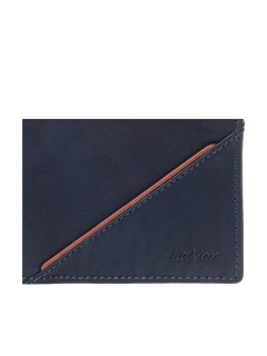Lavor Δερμάτινο Ανδρικό Πορτοφόλι με RFID Μπλε 1-5909