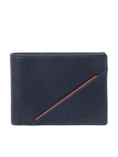 Lavor Δερμάτινο Ανδρικό Πορτοφόλι με RFID Μπλε 1-5909