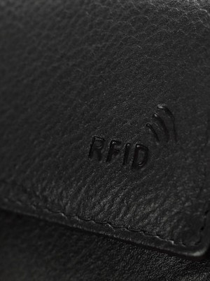 Lavor Δερμάτινο Ανδρικό Πορτοφόλι με RFID Μαύρο 1-6094