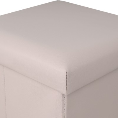 ESTIA ΣΚΑΜΠΟ CUBE LEATHER ΜΕ ΑΠΟΘΗΚΕΥΤΙΚΟ ΧΩΡΟ TAUPE