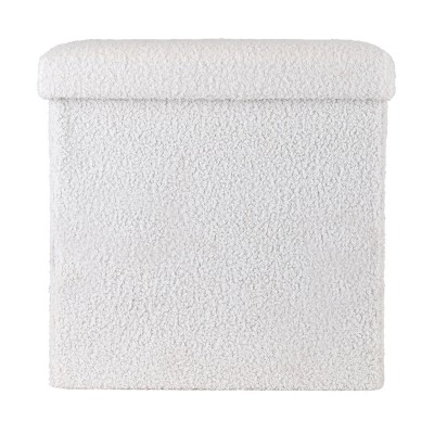 ESTIA ΣΚΑΜΠΟ CUBE TEDDY ΜΕ ΑΠΟΘΗΚΕΥΤΙΚΟ ΧΩΡΟ 38Χ38cm ΛΕΥΚΟ