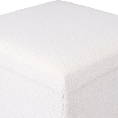 ESTIA ΣΚΑΜΠΟ CUBE TEDDY ΜΕ ΑΠΟΘΗΚΕΥΤΙΚΟ ΧΩΡΟ 38Χ38cm ΛΕΥΚΟ