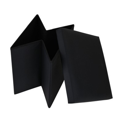 ESTIA ΣΚΑΜΠΟ CUBE LEATHER ΜΕ ΑΠΟΘΗΚΕΥΤΙΚΟ ΧΩΡΟ ΜΑΥΡΟ