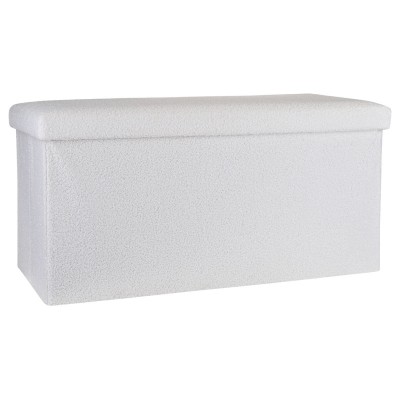 ESTIA ΣΚΑΜΠΟ CUBE TEDDY ΜΕ ΑΠΟΘΗΚΕΥΤΙΚΟ ΧΩΡΟ 76Χ38cm ΛΕΥΚΟ