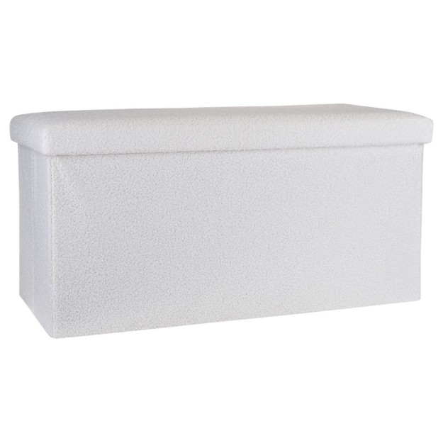 ESTIA ΣΚΑΜΠΟ CUBE TEDDY ΜΕ ΑΠΟΘΗΚΕΥΤΙΚΟ ΧΩΡΟ 76Χ38cm ΛΕΥΚΟ