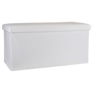 ESTIA ΣΚΑΜΠΟ CUBE TEDDY ΜΕ ΑΠΟΘΗΚΕΥΤΙΚΟ ΧΩΡΟ 76Χ38cm ΛΕΥΚΟ