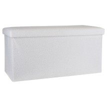 ESTIA ΣΚΑΜΠΟ CUBE TEDDY ΜΕ ΑΠΟΘΗΚΕΥΤΙΚΟ ΧΩΡΟ 76Χ38cm ΛΕΥΚΟ