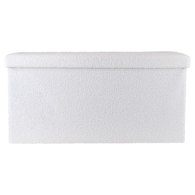 ESTIA ΣΚΑΜΠΟ CUBE TEDDY ΜΕ ΑΠΟΘΗΚΕΥΤΙΚΟ ΧΩΡΟ 76Χ38cm ΛΕΥΚΟ