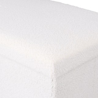 ESTIA ΣΚΑΜΠΟ CUBE TEDDY ΜΕ ΑΠΟΘΗΚΕΥΤΙΚΟ ΧΩΡΟ 76Χ38cm ΛΕΥΚΟ