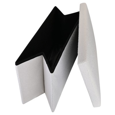 ESTIA ΣΚΑΜΠΟ CUBE TEDDY ΜΕ ΑΠΟΘΗΚΕΥΤΙΚΟ ΧΩΡΟ 76Χ38cm ΛΕΥΚΟ