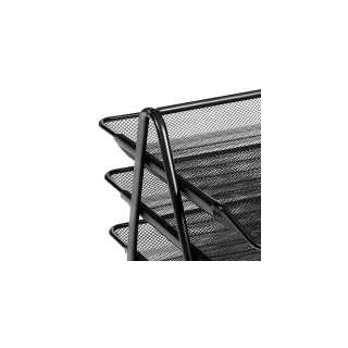 OSCO Δίσκος Εγγράφων Πλέγμα 3τμχ. + Βάση Μαύρο