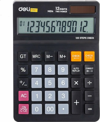 Deli Αριθμομηχανή 1420 12 Ψηφίων σε Μαύρο Χρώμα