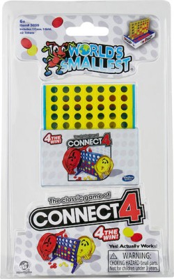Επιτραπέζιο Παιχνίδι Connect 4 για 2 Παίκτες 6+ Ετών World's Smallest