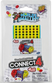 Επιτραπέζιο Παιχνίδι Connect 4 για 2 Παίκτες 6+ Ετών World's Smallest