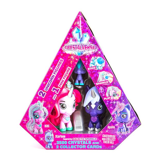 Σετ Μινιατούρες Crystalverse Deluxe Unicorn Figures – Kiki, Starlana & Apollo με 3500 Κρυστάλλους