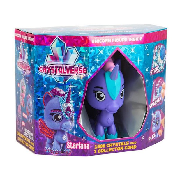 Φιγούρα Μονόκερου Crystalverse Classic Starlana Unicorn Figure με 1500 Κρυστάλλους
