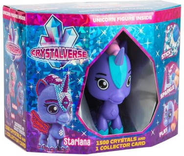 Φιγούρα Μονόκερου Crystalverse Classic Starlana Unicorn Figure με 1500 Κρυστάλλους