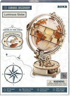 Robotime Παιχνίδι Κατασκευών Ξύλινo Luminous Globe για Παιδιά 14+ Ετών ST003