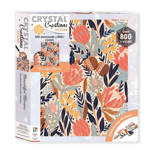 Παζλ & Σετ Διακόσμησης με Κρυστάλλους – Beautiful Blooms (500 κομμάτια)