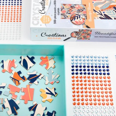 Παζλ & Σετ Διακόσμησης με Κρυστάλλους – Beautiful Blooms (500 κομμάτια)