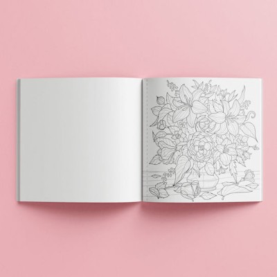 Art Maker Square Colouring Books Botanicals