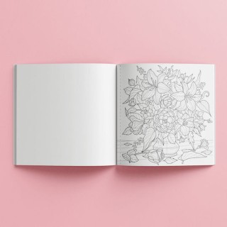 Art Maker Square Colouring Books Botanicals