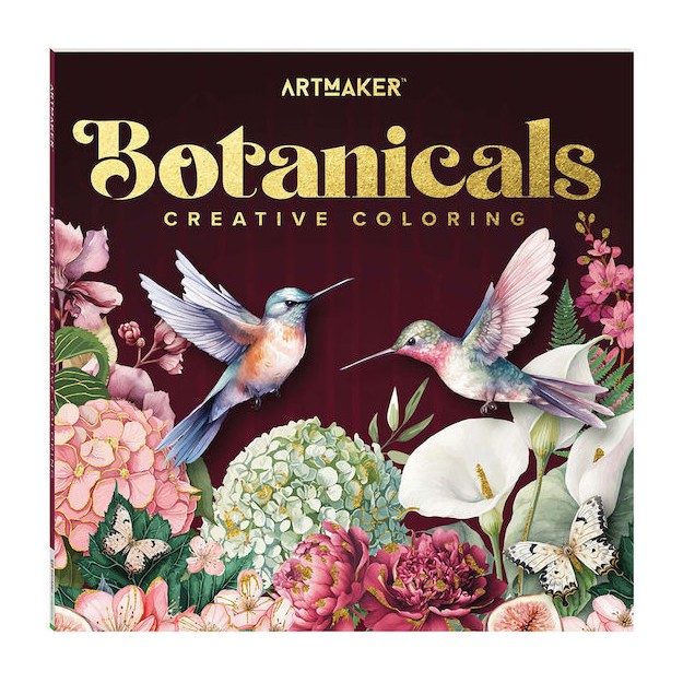 Art Maker Square Colouring Books Botanicals