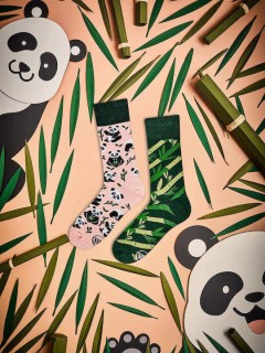 Many Mornings Sweet Panda Κάλτσες με Σχέδια Πολύχρωμες