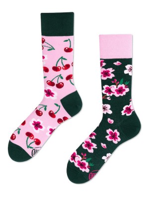 Many Mornings Cherry Blossom Κάλτσες με Σχέδια Πολύχρωμες