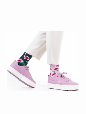 Many Mornings Cherry Blossom Κάλτσες με Σχέδια Πολύχρωμες