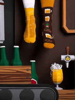 Many Mornings Craft Beer Κάλτσες με Σχέδια Πολύχρωμες