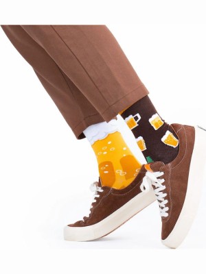 Many Mornings Craft Beer Κάλτσες με Σχέδια Πολύχρωμες